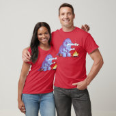 Triceramallows kampvuur dinosaurus grappig t-shirt (Unisex)