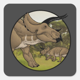 Triceratops #2 vierkante sticker