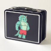 Triceratops als Bodybuilder bij Bodybuilding (Achterkant)
