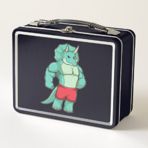Triceratops als Bodybuilder bij Bodybuilding