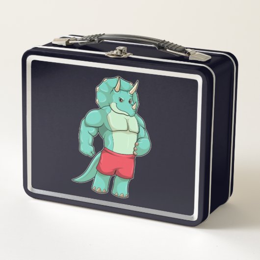 Triceratops als Bodybuilder bij Bodybuilding (Voorkant)