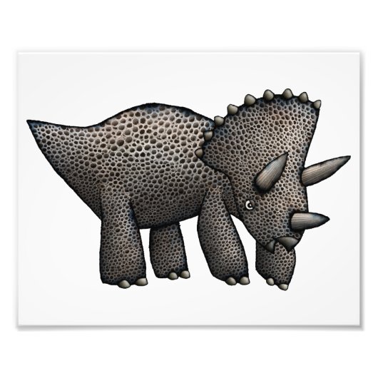 Triceratops Artwork Foto Afdruk (Voorkant)