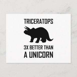Triceratops Beter dan Unicorn Briefkaart