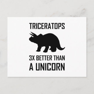 Triceratops Beter dan Unicorn Briefkaart