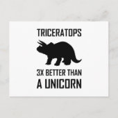 Triceratops Beter dan Unicorn Briefkaart (Voorkant)