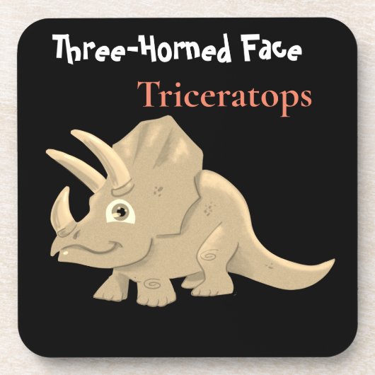 Triceratops Bier Onderzetter (Voorkant)