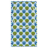 Triceratops Blue en Green Cute Dinosaur Pattern Klein Cadeauzakje (Achterkant)