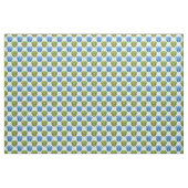Triceratops Blue en Green Cute Dinosaur Pattern Stof (Yard (91,4 cm))