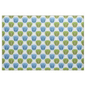Triceratops Blue en Green Cute Dinosaur Pattern Stof (Fat Quarter)