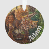 Triceratops Bos Aangepaste Naam Ornament (voorkant)