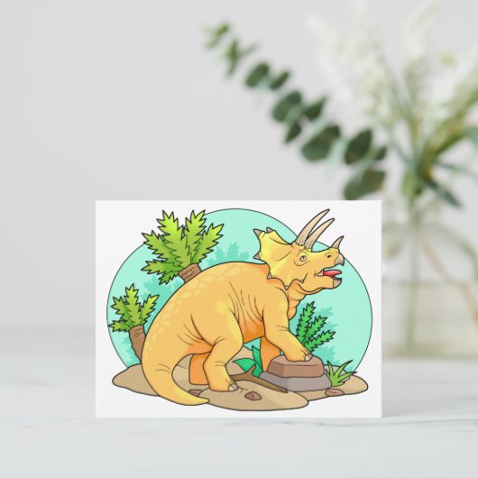 Triceratops Briefkaart (Staand voorkant)