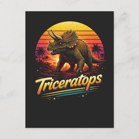 Triceratops Briefkaart (Voorkant)