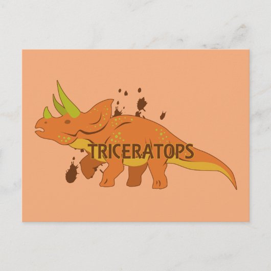 Triceratops Briefkaart (Voorkant)
