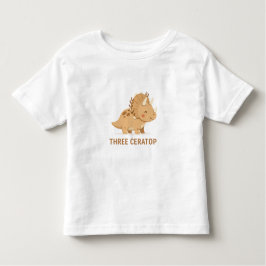 Triceratops Café – Cute Dinosaur Coffee Illustrati Kinder Shirts