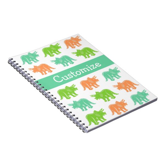 Triceratops Colorful Print  notebook Notitieboek (Rechterzijde)