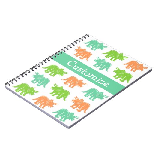 Triceratops Colorful Print  notebook Notitieboek (Linkerzijde)