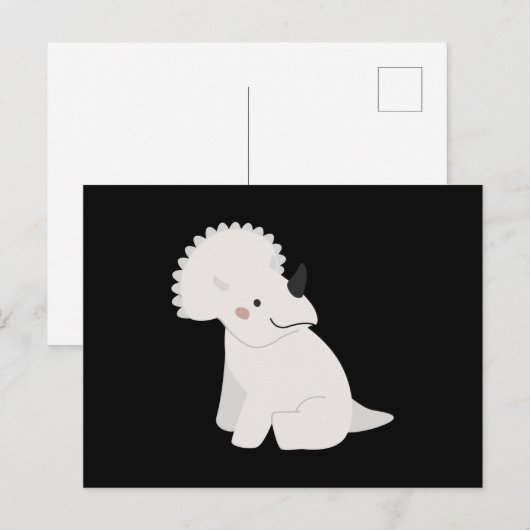 Triceratops, Cute Dinosaur Baby Briefkaart (Voorkant / Achterkant)