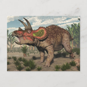 Triceratops dinosaur - 3D rendering Briefkaart