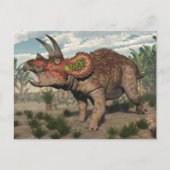 Triceratops dinosaur - 3D rendering Briefkaart (Voorkant)