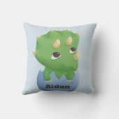 Triceratops Dinosaur Baby Boy Nursery Sierkussen (Achterkant)