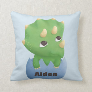 Triceratops Dinosaur Baby Boy Nursery Sierkussen