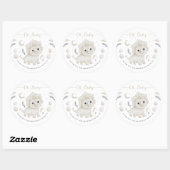 Triceratops Dinosaur Baby Shower Aangepaste Dank J Ronde Sticker (Vel)