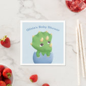 Triceratops Dinosaur Baby shower Party Supplies Servetten (Insitu)
