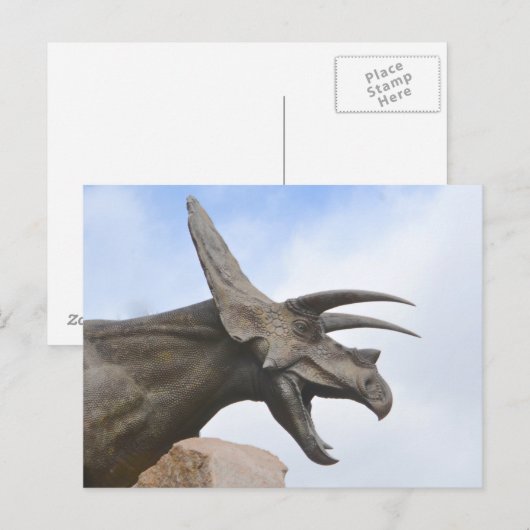 Triceratops Dinosaur Briefkaart (Voorkant / Achterkant)