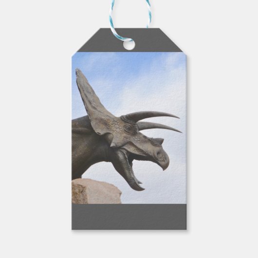 Triceratops Dinosaur Cadeaulabel (Voorkant)
