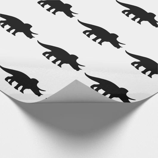 Triceratops Dinosaur. Cadeaupapier (Hoek)