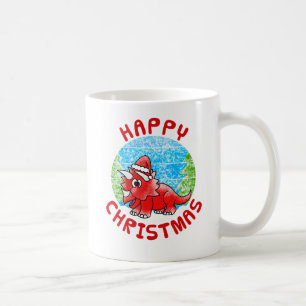 Triceratops Dinosaur Christmas Kinder Grappig Koffiemok