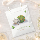 Triceratops Dinosaur Hatching Neutraal Baby shower Bedankzakje (Geknipt)