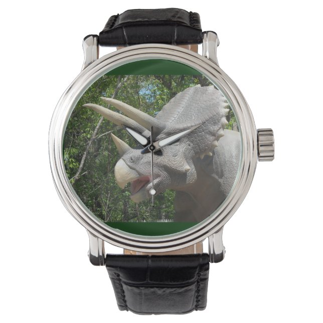 Triceratops Dinosaur Horloge (Voorkant)