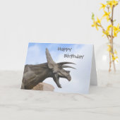 Triceratops Dinosaur Kaart (Gele Bloem)