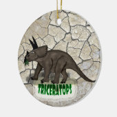 Triceratops Dinosaur Keramisch Ornament (Links)