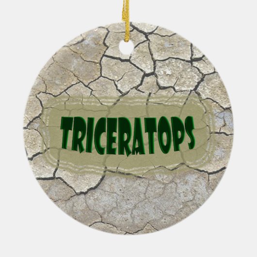 Triceratops Dinosaur Keramisch Ornament (Achterkant)