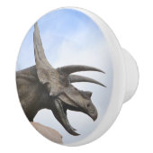 Triceratops Dinosaur Keramische Knop (Rechts)