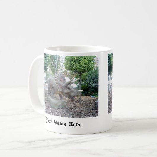 Triceratops Dinosaur Name Mok (Voorkant links)