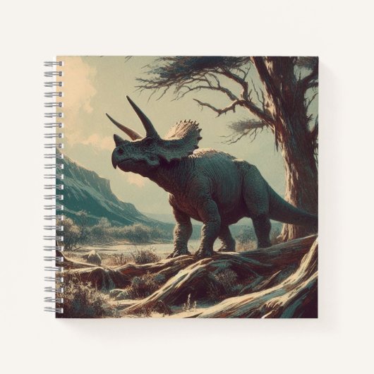 Triceratops Dinosaur Notitieboek (Voorkant)