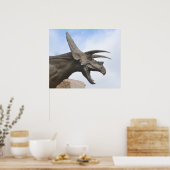Triceratops Dinosaur Poster (Keuken)