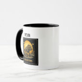 Triceratops Dinosaur Prehistorisch Maan Mok (Voorkant links)