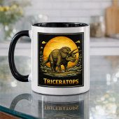 Triceratops Dinosaur Prehistorisch Maan Tri-Blend Shirt