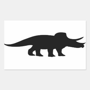 Triceratops Dinosaur. Rechthoekige Sticker