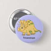 Triceratops Dinosaur Ronde Button 5,7 Cm (Voorkant /achterkant)