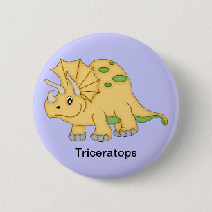 Triceratops Dinosaur Ronde Button 5,7 Cm