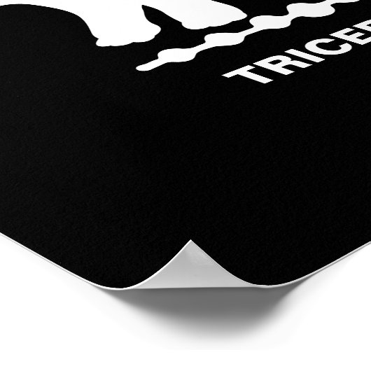 Triceratops Dinosaur Silhouet Poster (Hoek)