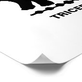 Triceratops Dinosaur Silhouet Poster (Hoek)