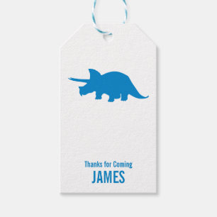 Triceratops Dinosaur Silhouette Birthday Gift Labe Cadeaulabel