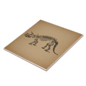 Triceratops Dinosaur Skeleton Prehistorische Art Tegeltje (Zijkant)