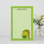 Triceratops Dinosaur Speciaal Kinder Stationery Briefpapier (Staand voorkant)